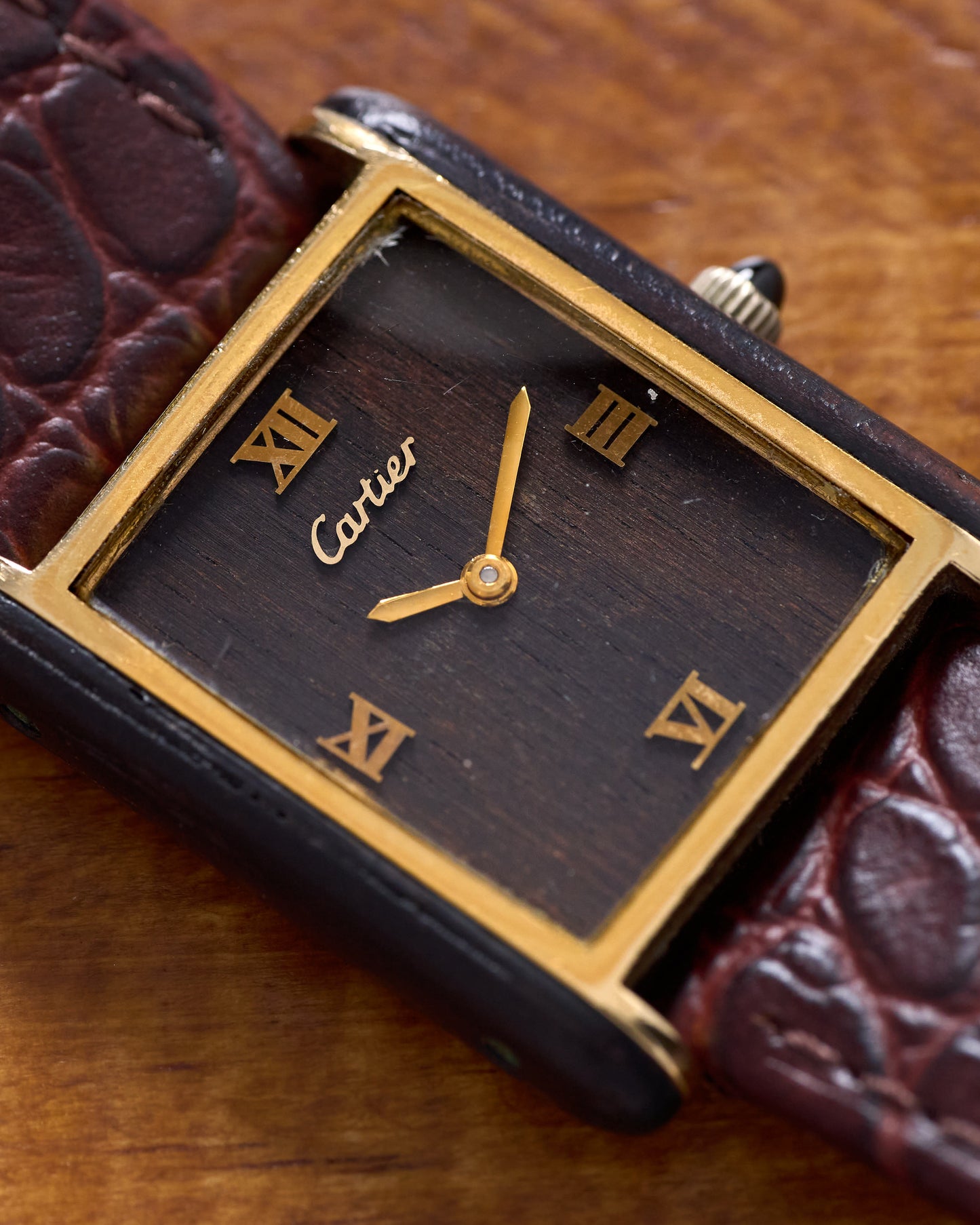 Cartier Tank "Palissandre de Rio" Brazilian Rosewood