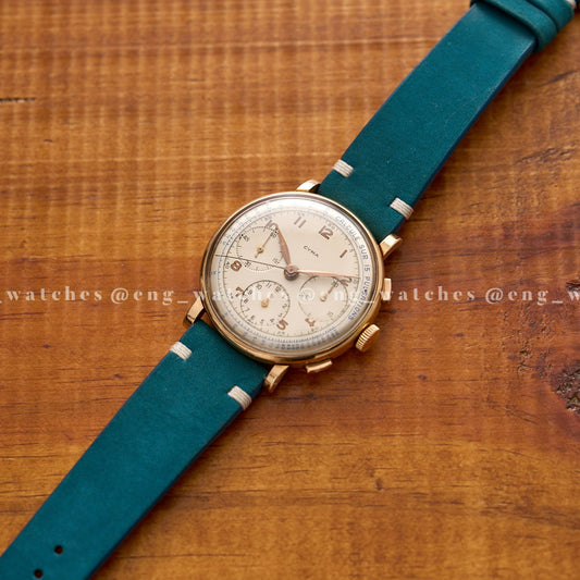 Cyma Chronograph 111 "18K Gold" (Valjoux 71)