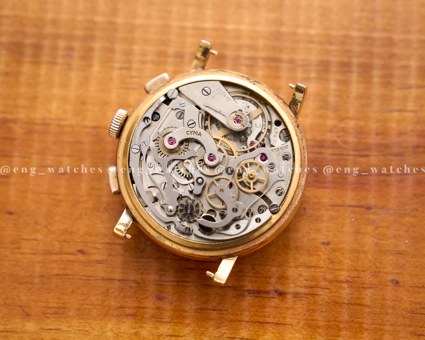 Cyma Chronograph 111 "18K Gold" (Valjoux 71)