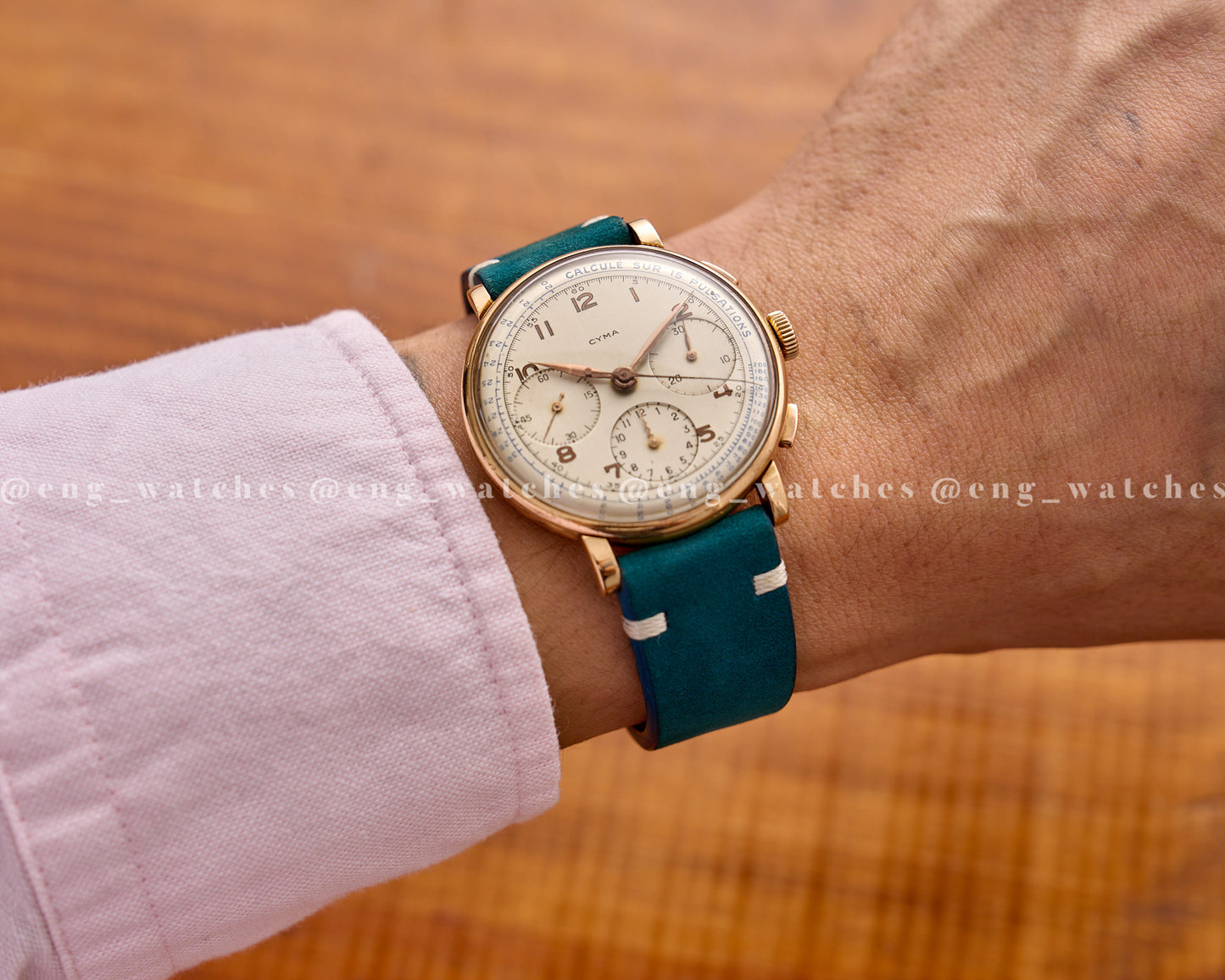 Cyma Chronograph 111 "18K Gold" (Valjoux 71)